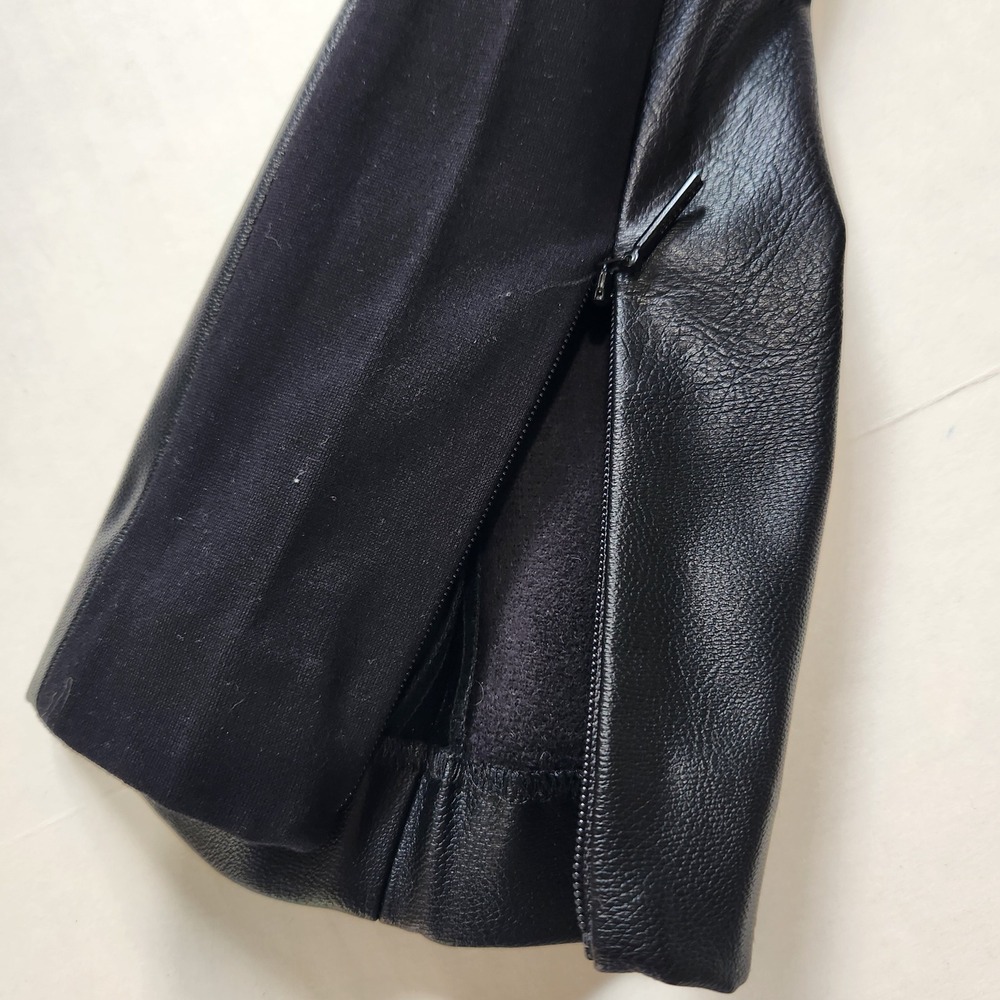 Ted Baker NWT Faux Leather Legging Trousers Black High Rise Size 3 US 8 Side Zip - Picture 5 of 11